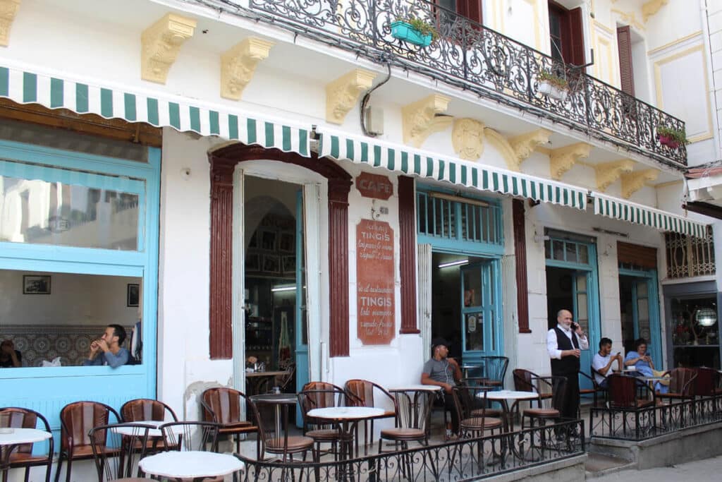 Café Tingis, um dos mais antigos do Petit Socco, Tânger