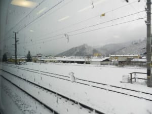 Viajando de trem pela Áustria
