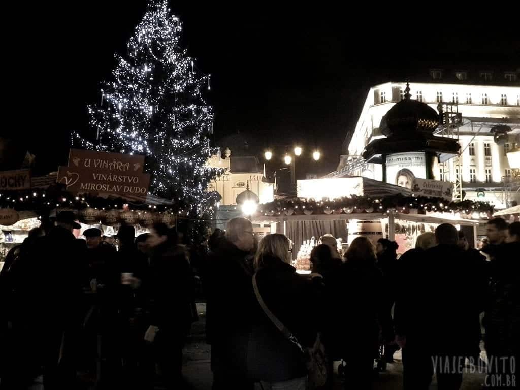 Barraquinhas na Christmas Market de Bratislava, Eslováquia