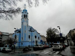 Fachada da Igreja Azul, Bratislava, Eslováquia