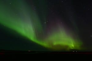Aurora Boreal vista na Islândia