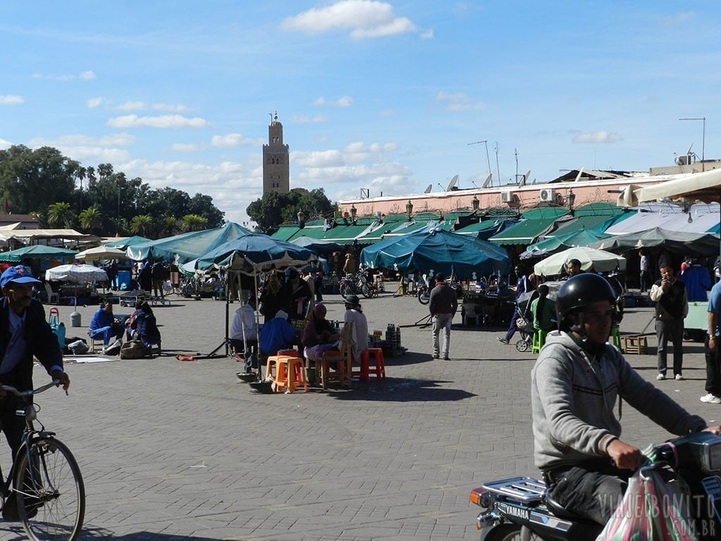 Praça Jemaa el-Fna em Marrakech, Marrocos