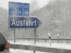 Placa de Ausfahrt, Alemanha