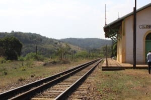 Estação de trem no pequeno distrito de Lobo Leite, Minas Gerais