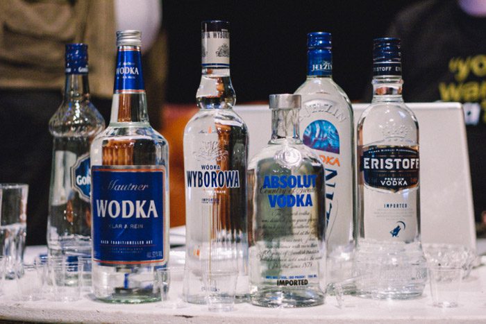 Garrafas de Vodca, a bebida típica da Rússia