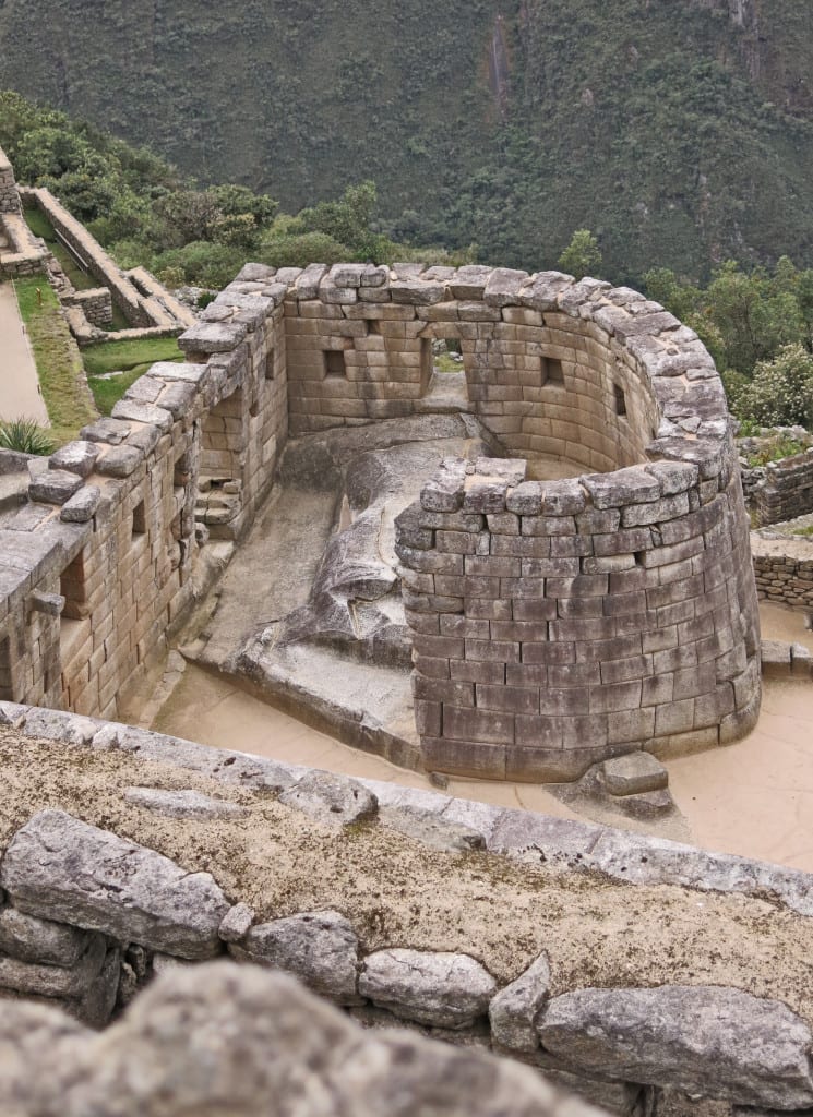 O Templo do Sol, ou é a única construção circular em Machu Picchu, no Peru.