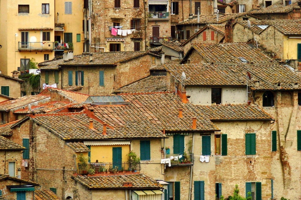 As construções em tons terrosos deixam Siena ainda mais charmosa