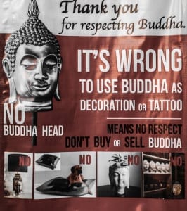 É proibido comprar cabeças do Buda