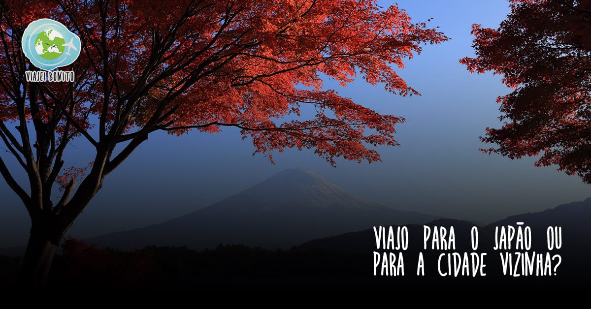 Momiji e Mount Fuji, vistos do Lago Kawaguchi