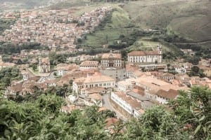 Centro histórico de Ouro Preto visto do morro São Sebastião