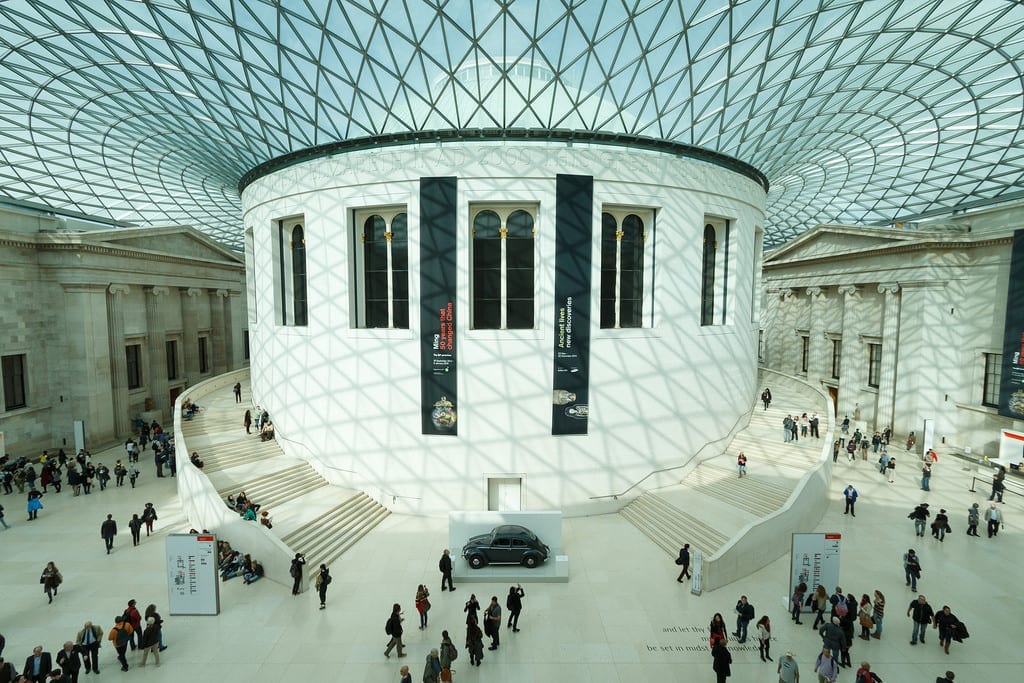 Interior do British Museum, em Londres, Inglaterra