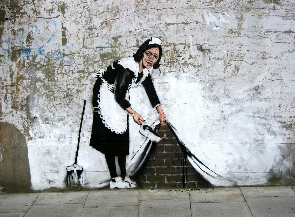 Grafite de Bansky em Londres, Inglaterra