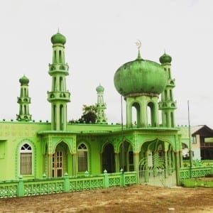 A pequena mesquita verde, em Paramaribo, Suriname