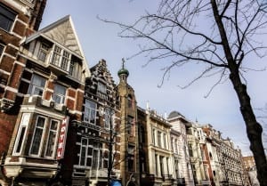 As casas de sete países diferentes, em Amsterdã, Holanda