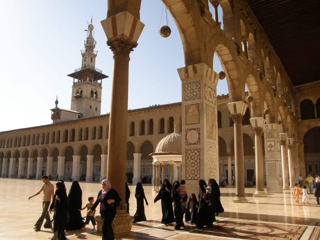 Mesquita na cidade de Damasco, Síria