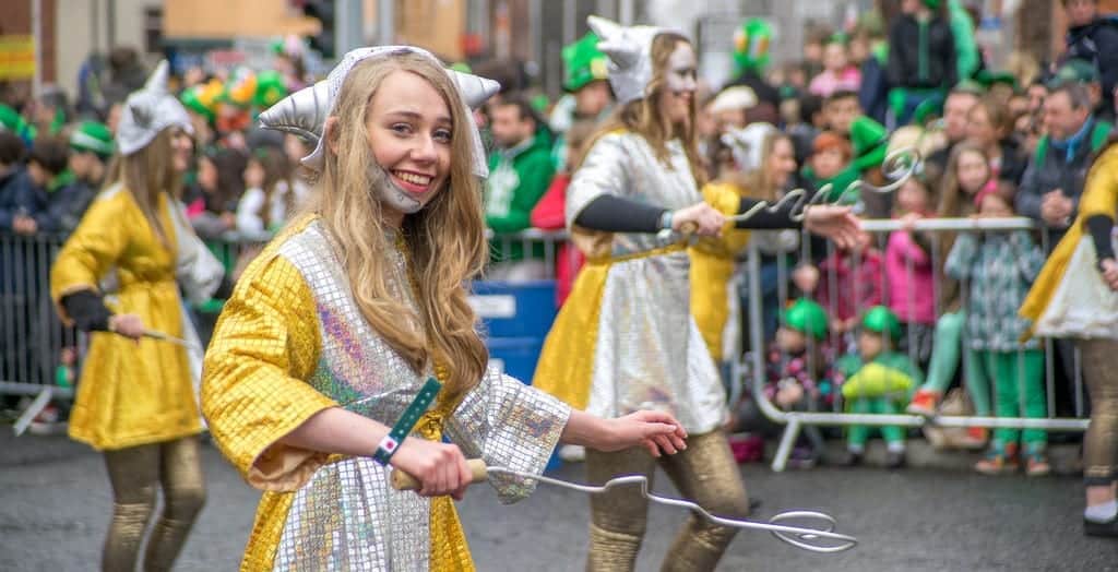 Tradicional desfile de St Patrick's Day, em Dublin