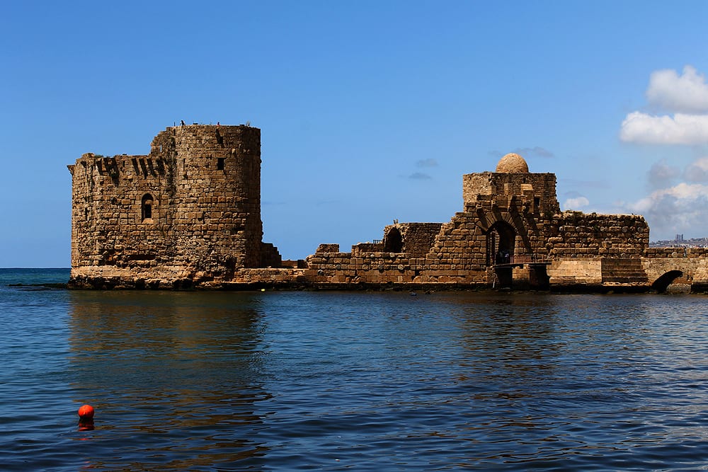 Castelo do Mar em Sidon, uma das cidades mais antigas do Líbano