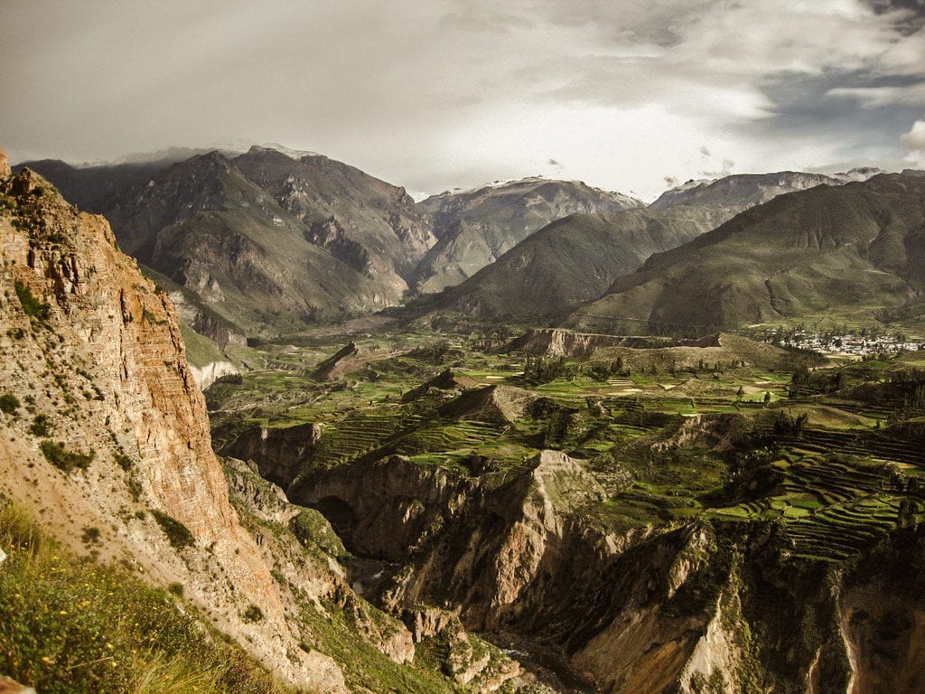 Vista do Cañon del Colca, em Arequipa, no Peru