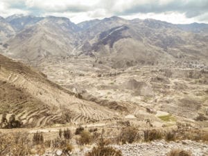 O Valle del Colca é um dos lugares mais conhecidos nos arredores de Arequipa, no Peru