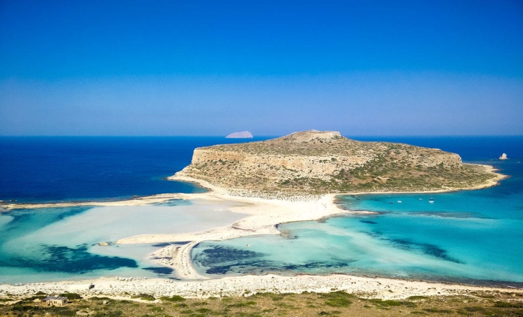 Praia de Balos, no extremo noroeste da Ilha de Creta
