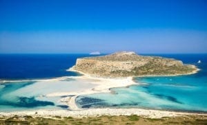 Praia de Balos, no extremo noroeste da Ilha de Creta