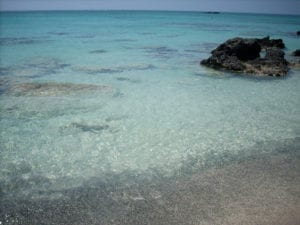Praia de Elafonisi, no sudoeste da Ilha de Creta