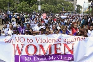 Protesto de mulheres no Quênia