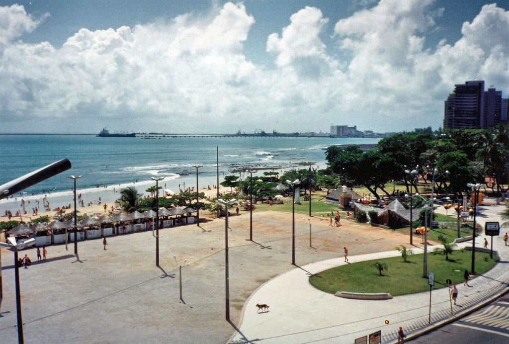 Praia de Iracema, em Fortaleza, Ceará, Brasil