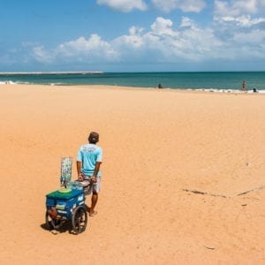 Vendedor de picolé em Fortaleza, Ceará, Brasil