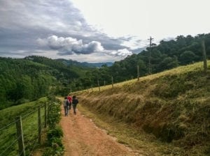 Paisagem calma e tranquila em São Bonifácio, no estado de Santa Catarina