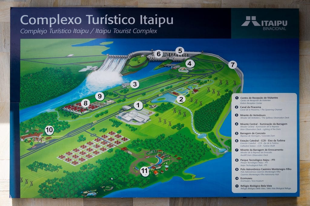 Mapa do Complexo de Itaipu
