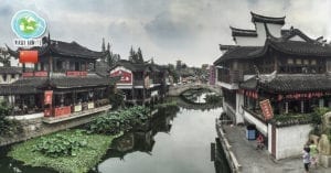 Em um bate-e-volta a partir de Xangai é possível conhecer os canais de Qibao, na China
