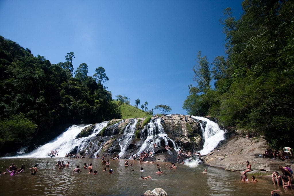 Cachoeira em São Martinho, em Santa Catarina, Brasil