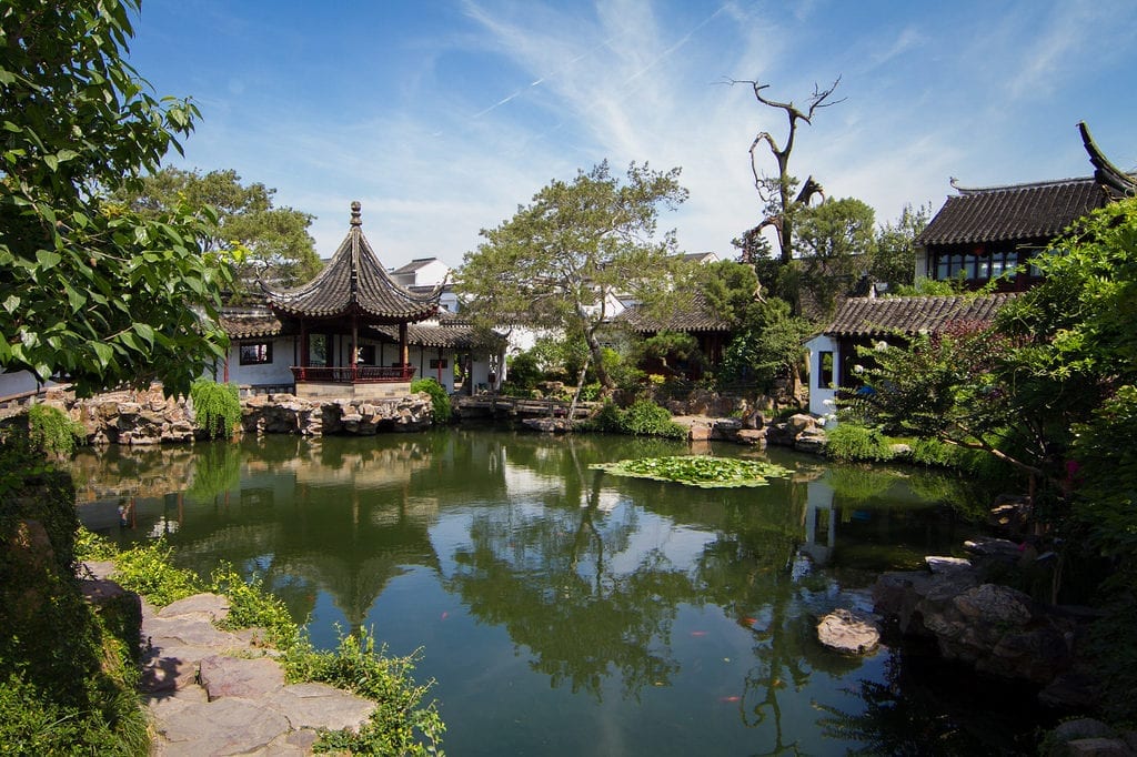 Suzhou é uma cidade cheia de jardins magníficos e muito bem cuidados