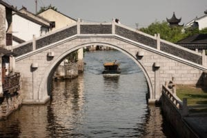 Ponte de pedra em Suzhou, China