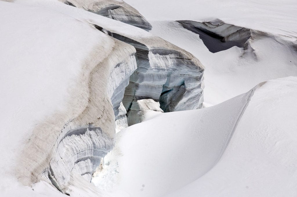 Jungfraujoch, na Suíça, coberta pelo gelo