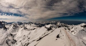 Alpes suíços cobertos por gelo