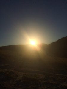 De qualquer cantinho de Lavras Novas é possível avistar belo pôr do sol