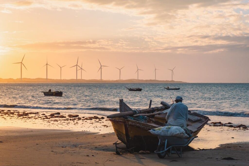 Pôr do sol em Icarai de Amontada, também conhecida como Icaraizinho