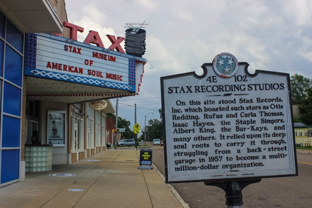Stax Records, em Memphis, gravadora na qual Elvis Presley gravou três álbuns.