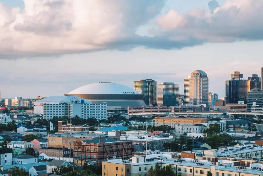 Central Bussiness District (CBD), área moderna de Nova Orleans, Louisiana