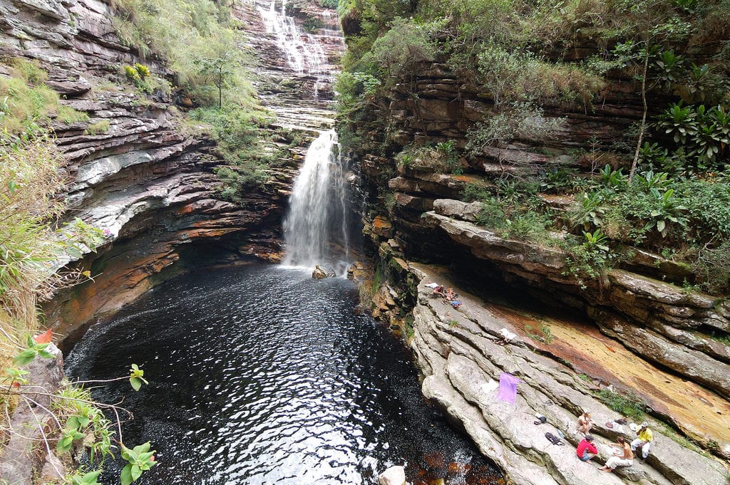 Cachoeira do Sossego, na Chapada Diamantina, Bahia, Brasil