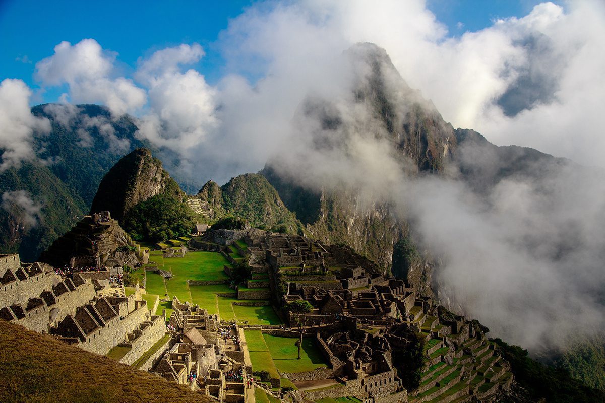 Vista da entrada de Machu Picchu, no Peru