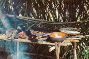 Banquete na Tribo Dessana, regado a peixes, farinha d'água e formigas