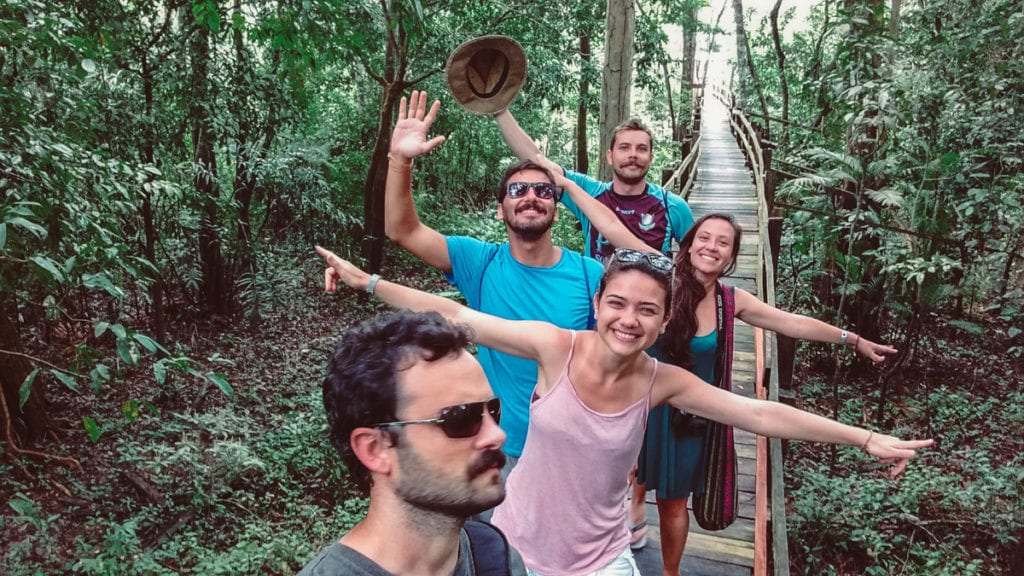 Trilha suspensa do Parque Ecológico do Janauari, Amazonas, Brasil