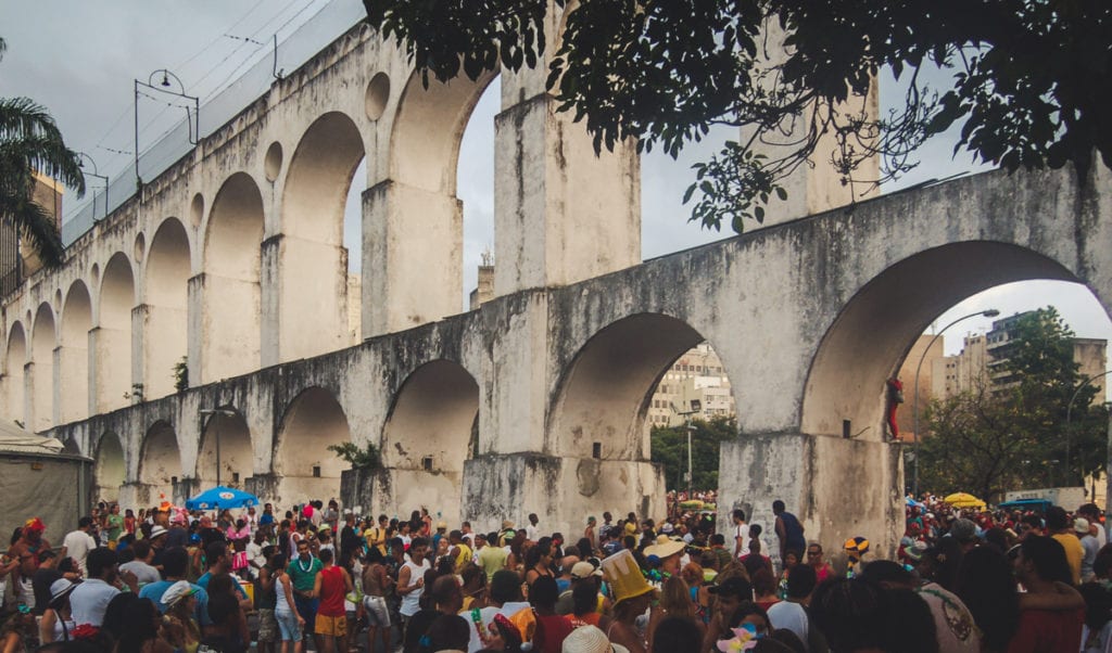Bloco de Rua na Lapa, durante o Carnaval do Rio de Janeiro