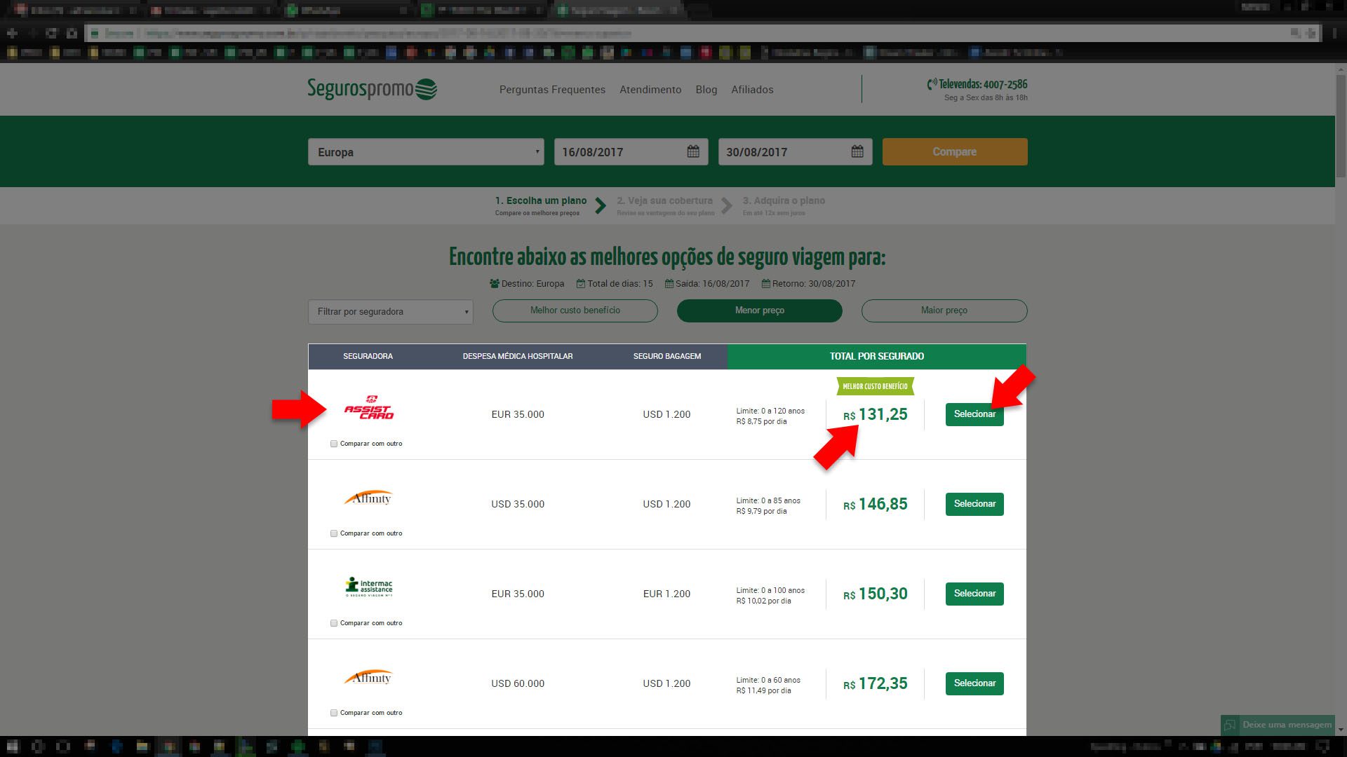 Passo#3 - Escolher um plano