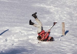Acidente com esqui