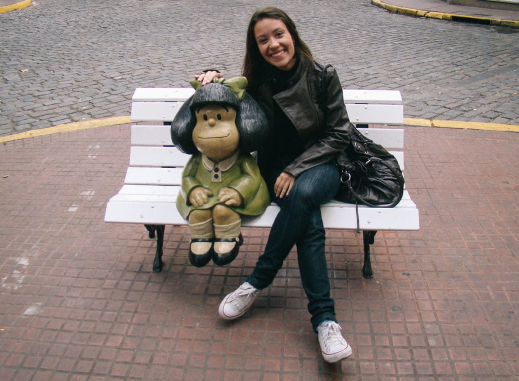Mafalda, quando ainda estava solitária sem seus amigos