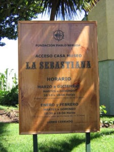 Placa de La Sebastiana, em Valparaíso, Chile